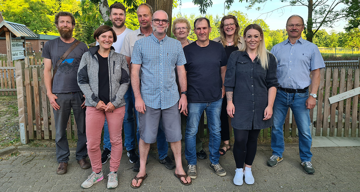 Die Gemeindevertretung Groß Schenkenberg - Philipp Hennig, Stefanie Boost, Fin Lange, Matthias Wulf, Sven Neils, Wiebke Ahrens, Frank Blümel, Ulrike Burmeister, Christin Werner, Armin Reichardt