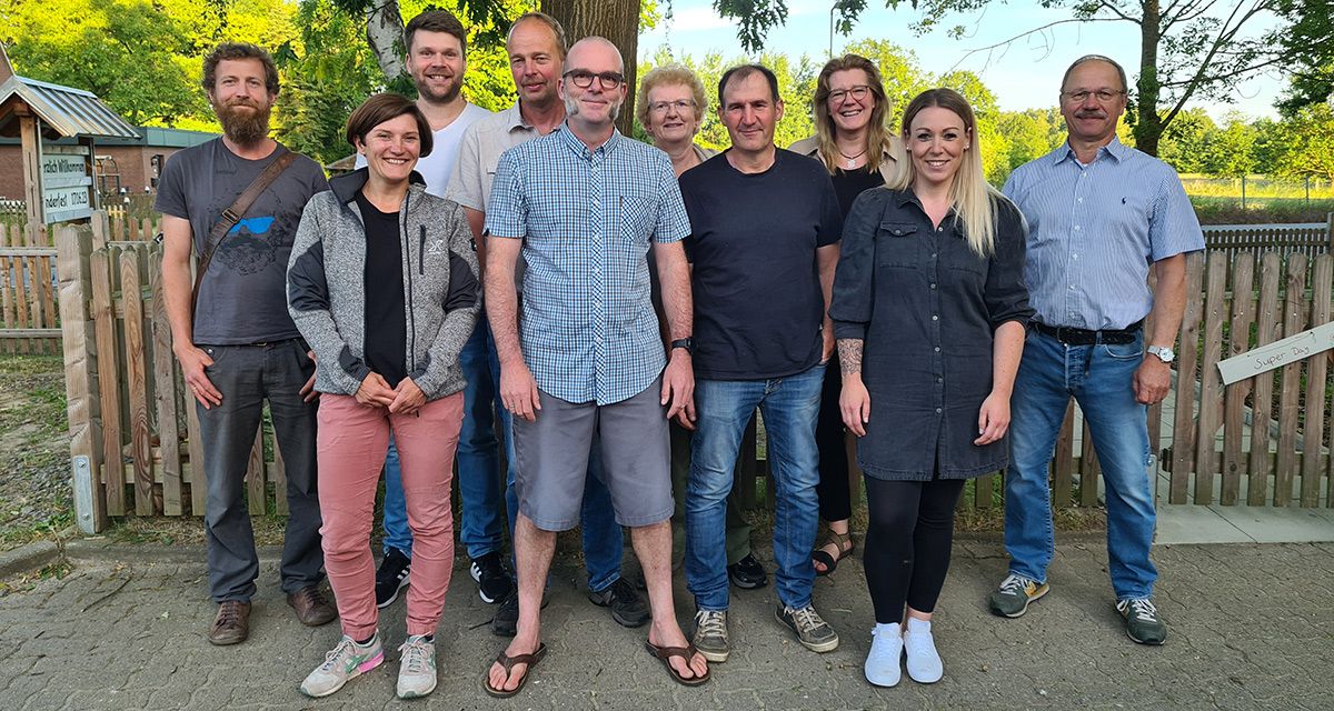 Die Gemeindevertretung Groß Schenkenberg - Philipp Hennig, Stefanie Boost, Fin Lange, Matthias Wulf, Sven Neils, Wiebke Ahrens, Frank Blümel, Ulrike Burmeister, Christin Werner, Armin Reichardt